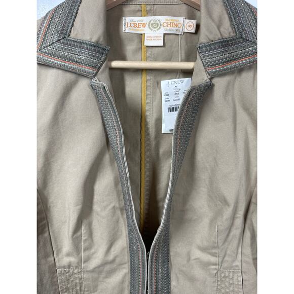 J. Crew Weathered Broken-In Chino Classic Twill Vintage Jacket Cotton Size 8 - Picture 3 of 14